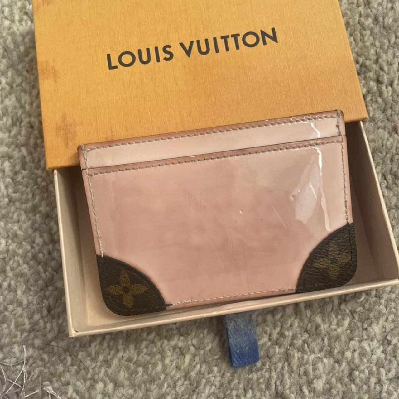 Louis Vuitton Card Holder Wallet Monogram in Fuchsia - Depop