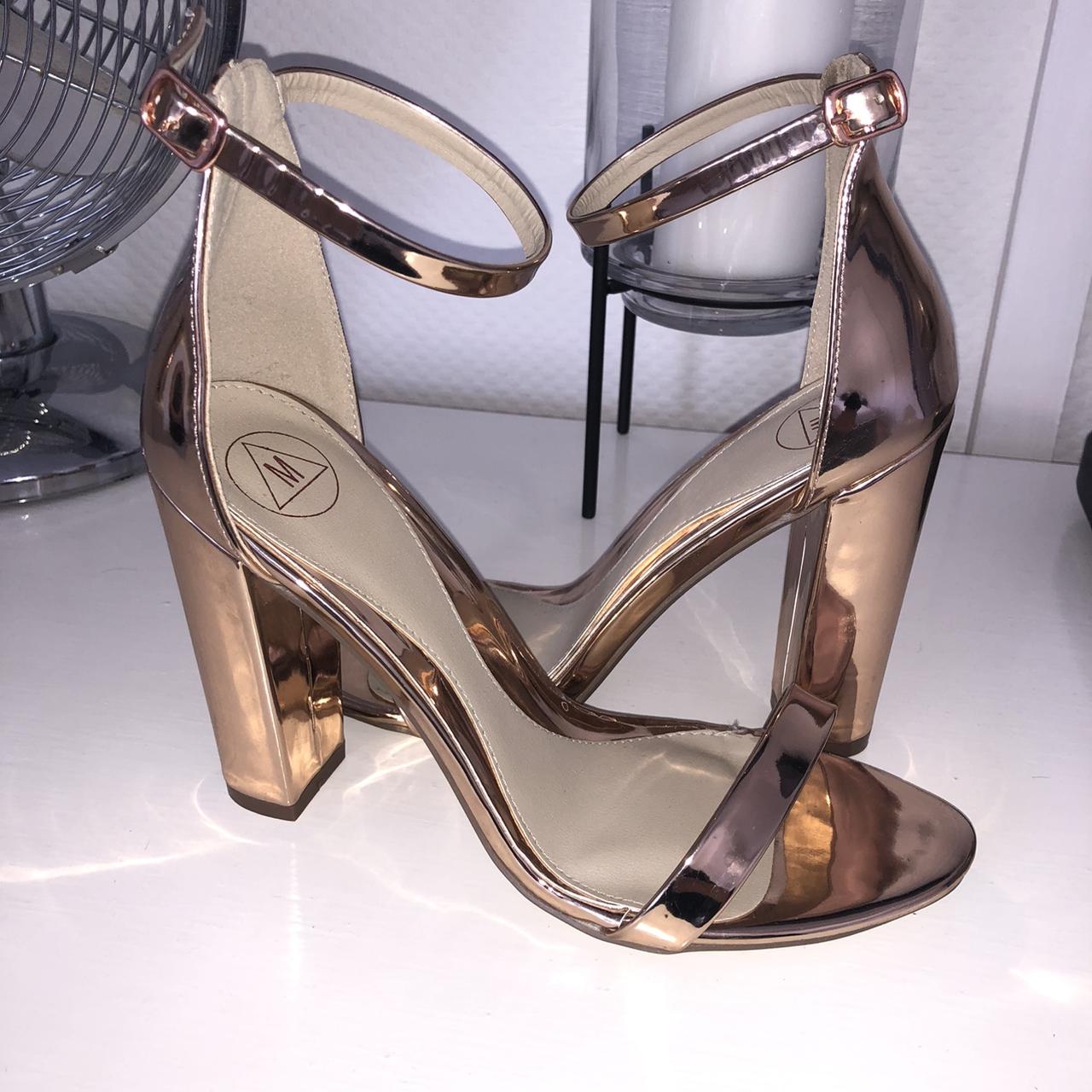 Rose gold clearance heels missguided