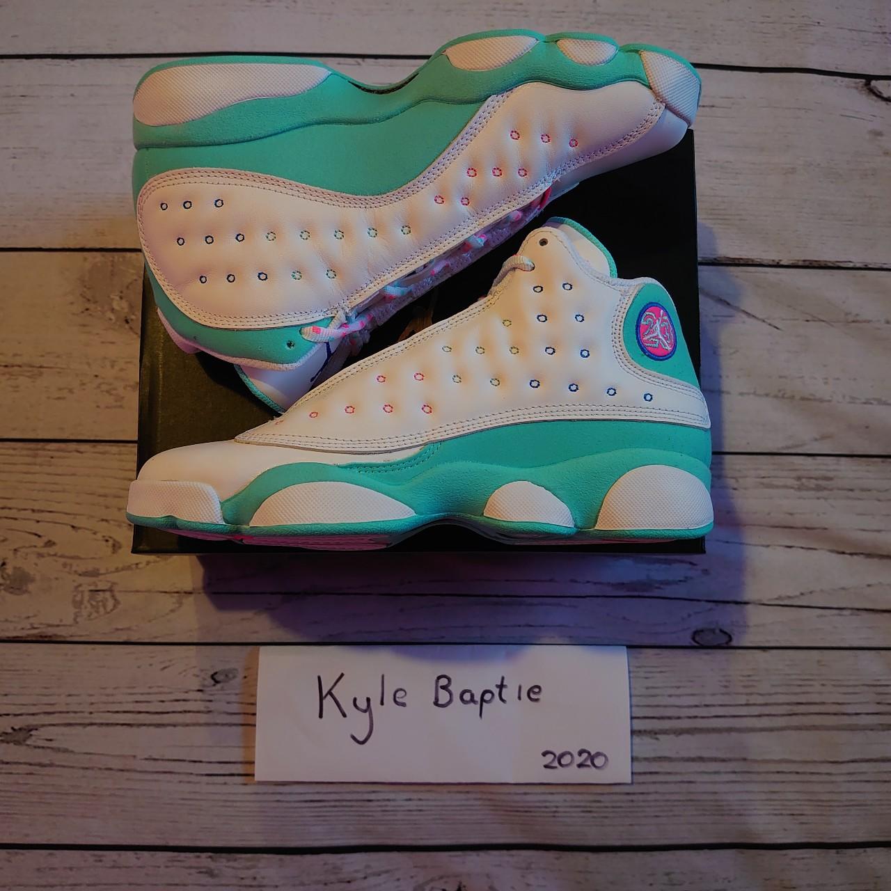 Jordan 13 Retro White Soar Green Pink (GS)