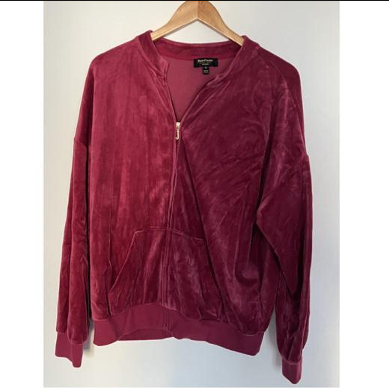 juicy couture maroon tracksuit set hoodie :... - Depop
