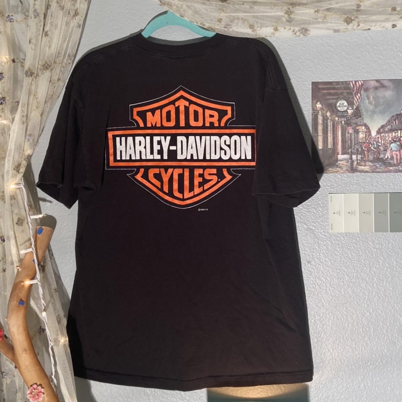 vintage harley davidson single stitch from... - Depop