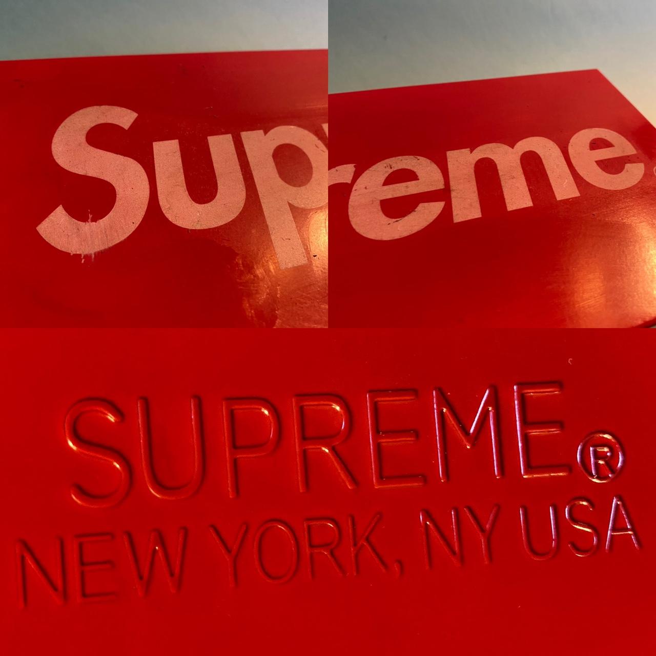 Supreme Metal Storage Lock Box Red Logo Authentic | Depop
