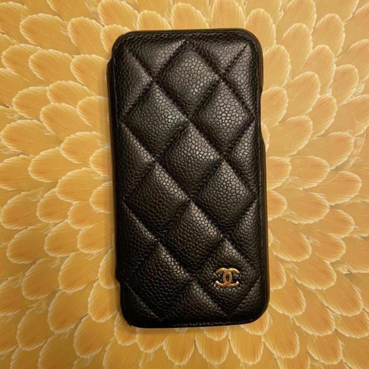 Black Chanel Quilted Phone Case (authentic), - Iphone