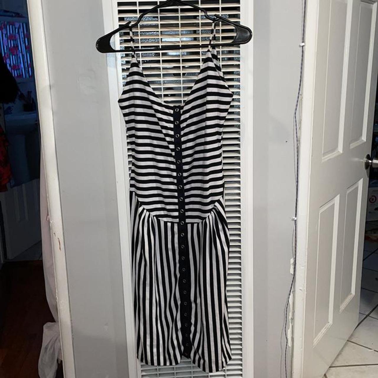 Betsey Johnson NY label button up striped dress. EUC... - Depop