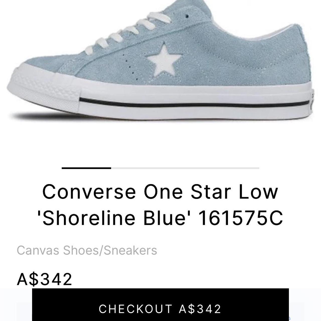 converse one stars in shoreline blue size Depop