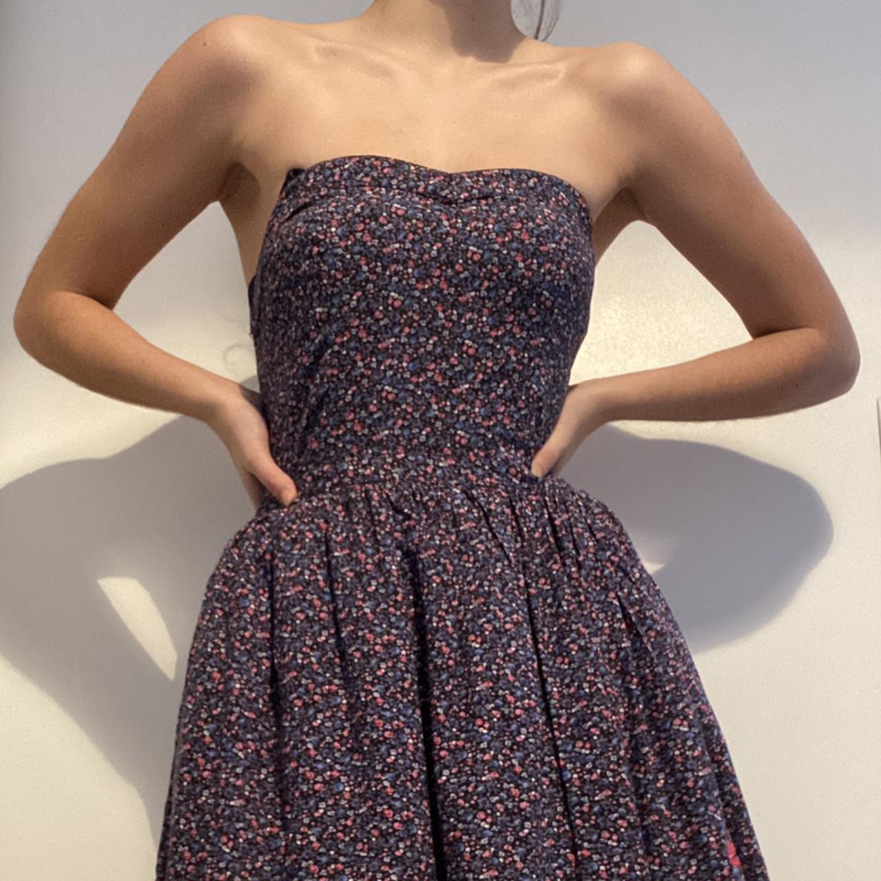 Superdry Strapless Dress Size S Depop