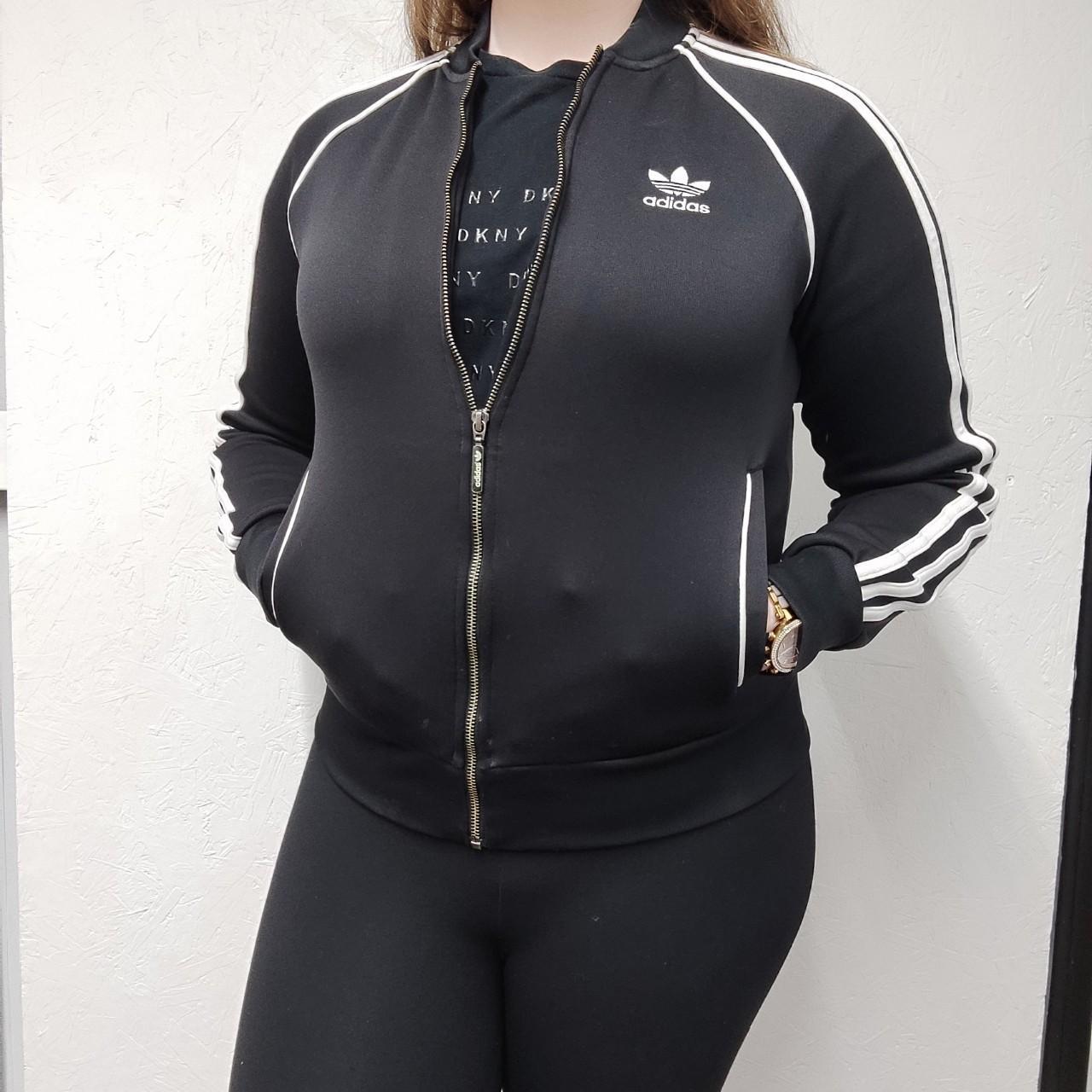 Description Adidas Women's Black Track Jacket... Depop