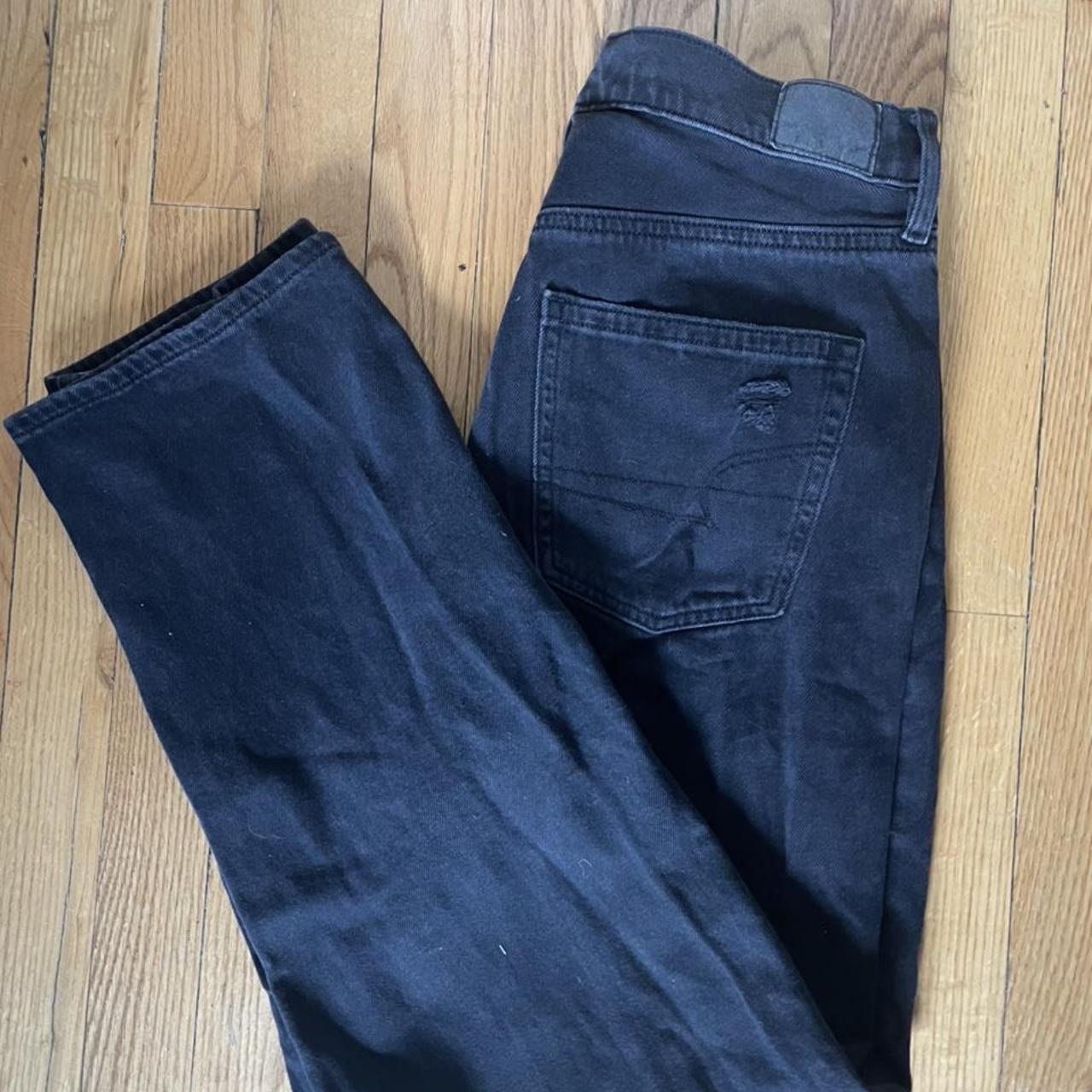 Black straight cut American eagle jeans size 10 but... - Depop