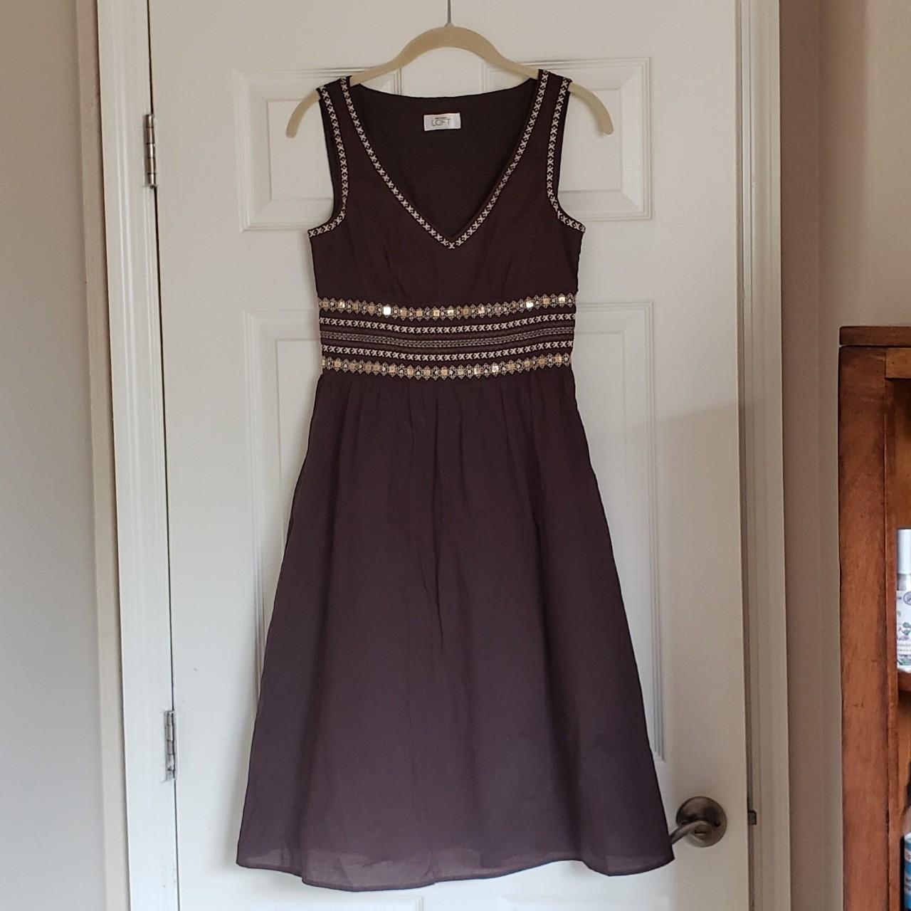 ann taylor brown dress