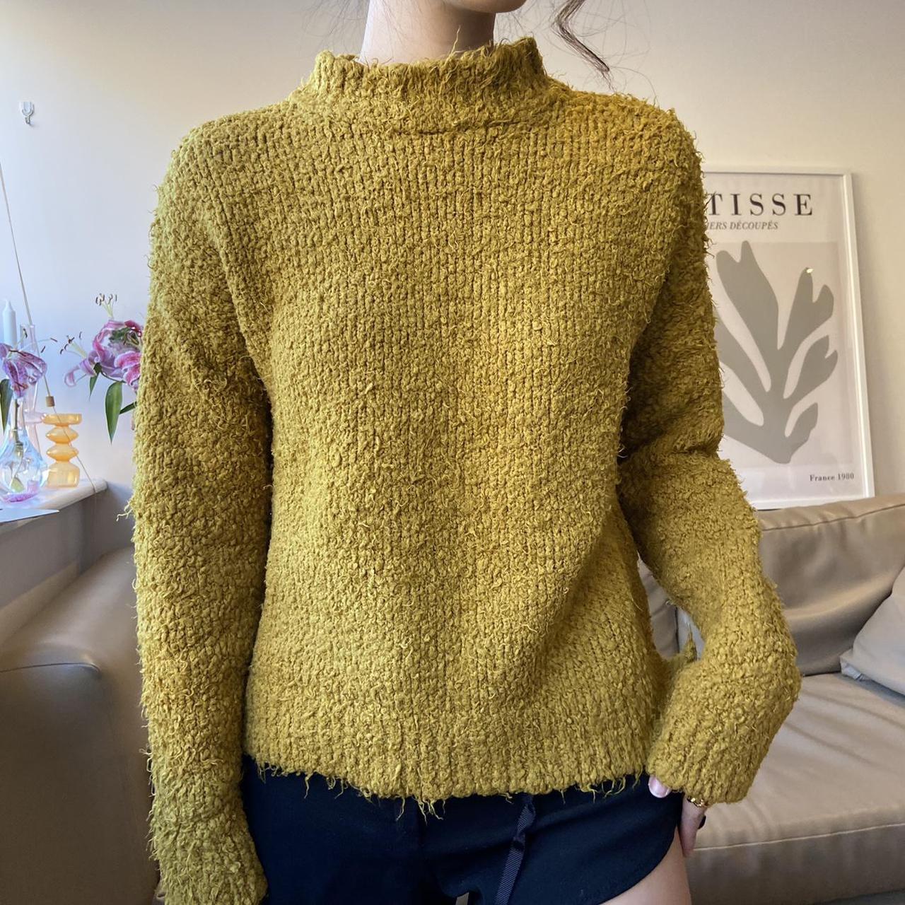 Urban outfitters teddy jumper high neck sweater cozy... - Depop