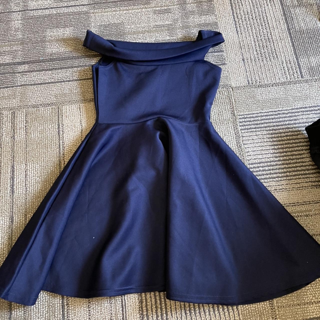 THE CUTEST NAVY BLUE SKATER DRESS FROM... - Depop