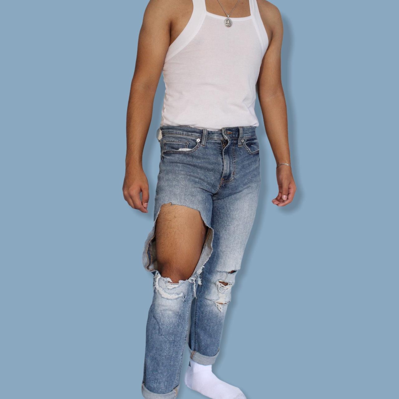 Basic Editions Men's Blue Jeans Depop