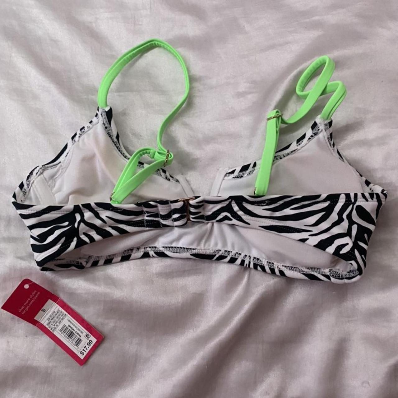 New with tags zebra print swimsuit top from target!!... - Depop