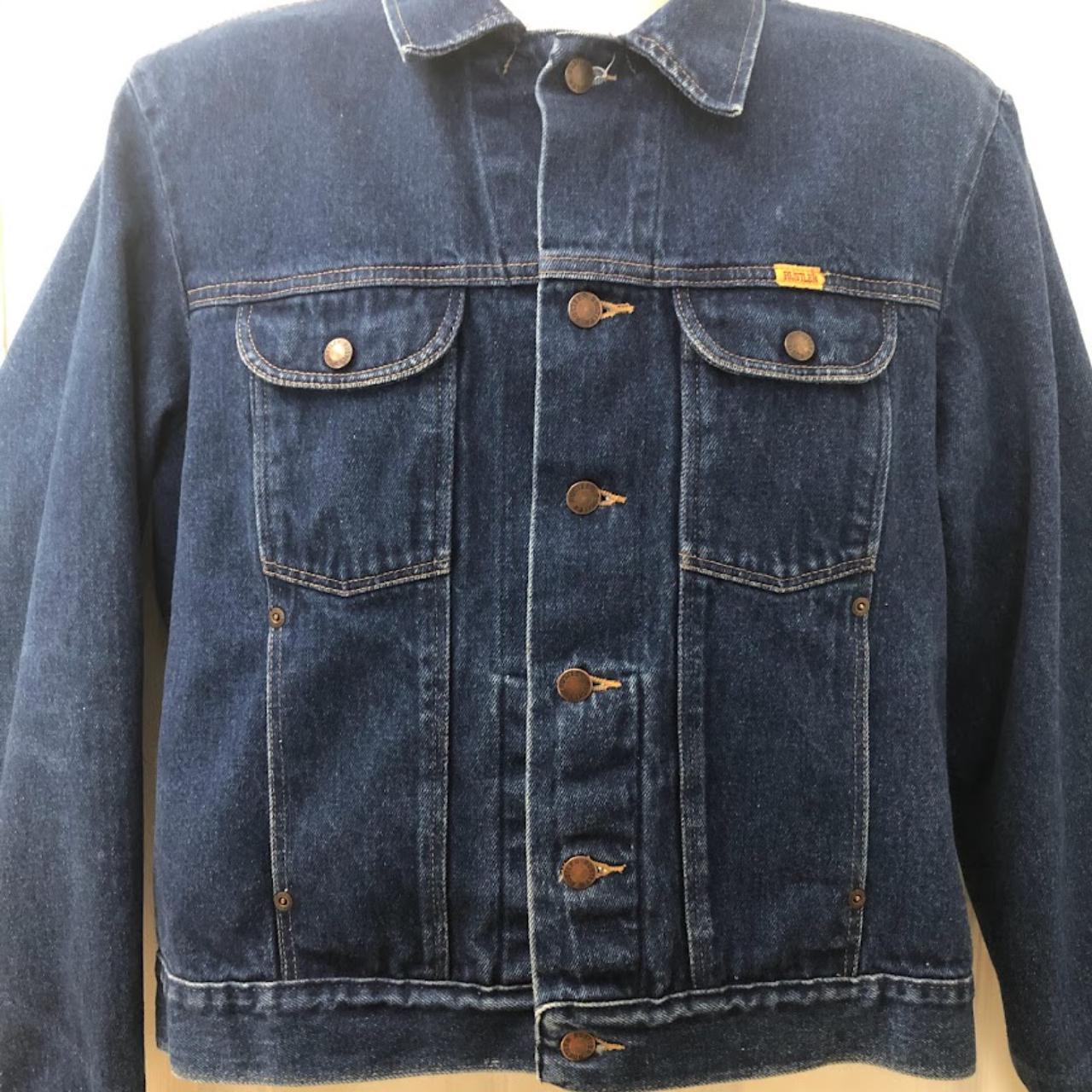 Vintage Rustler Men's Denim Blue Jean Jacket Large... - Depop