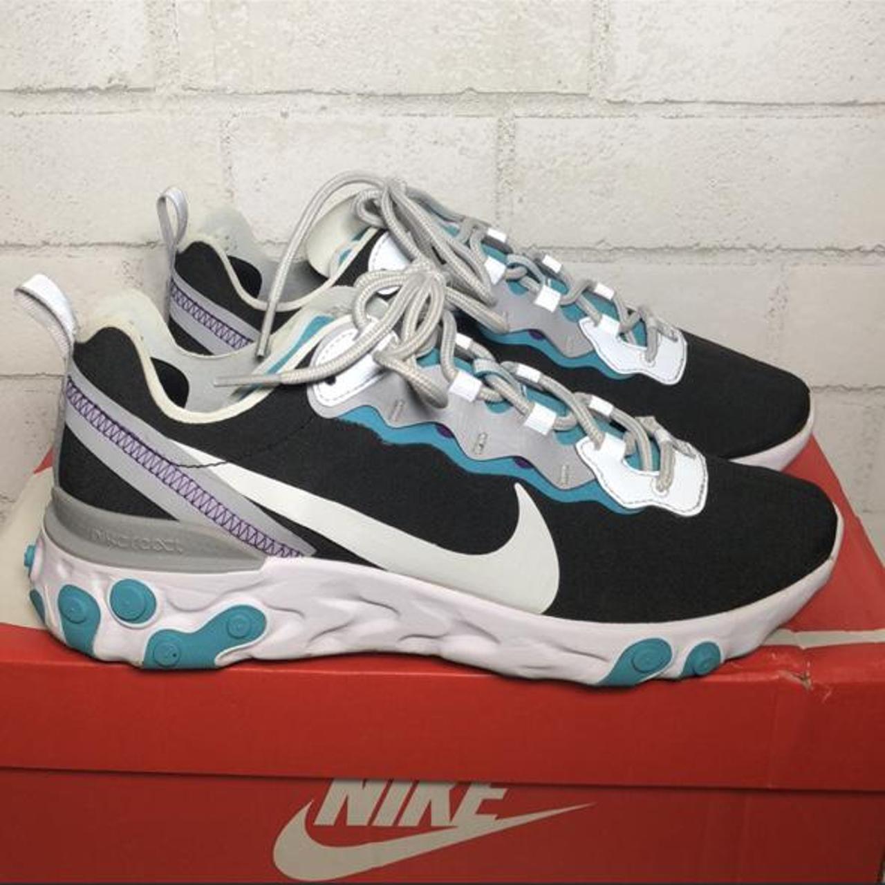 nike react element 55 black teal