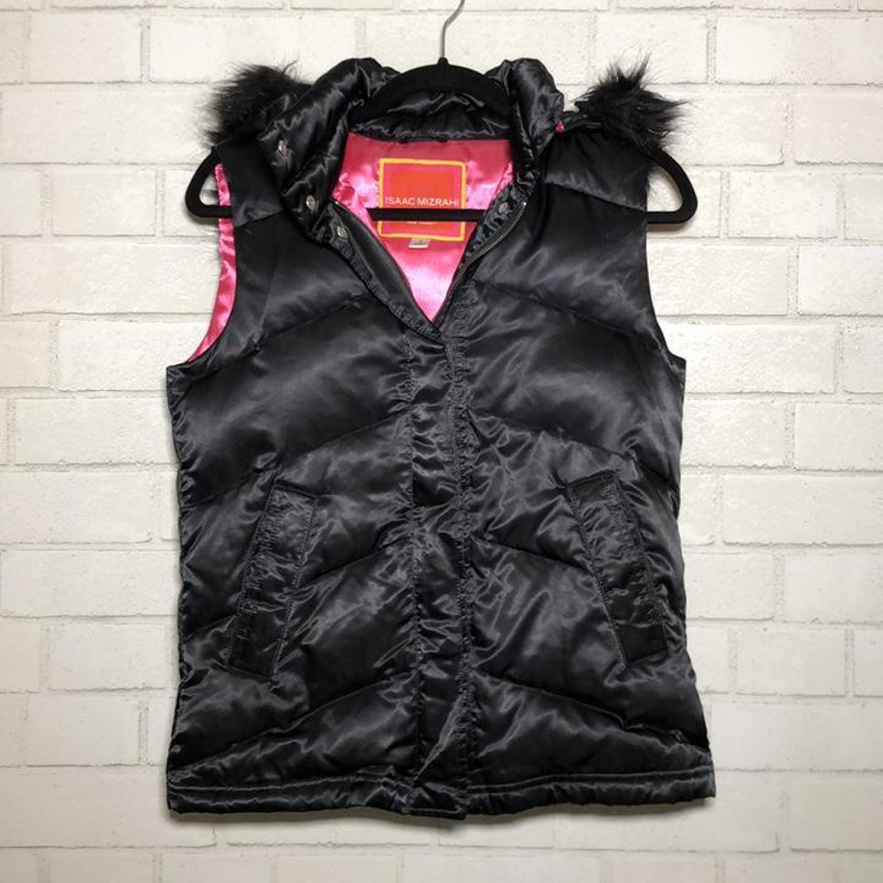 Isaac Mizrahi x Target Shiny Black Faux Fur Down... - Depop