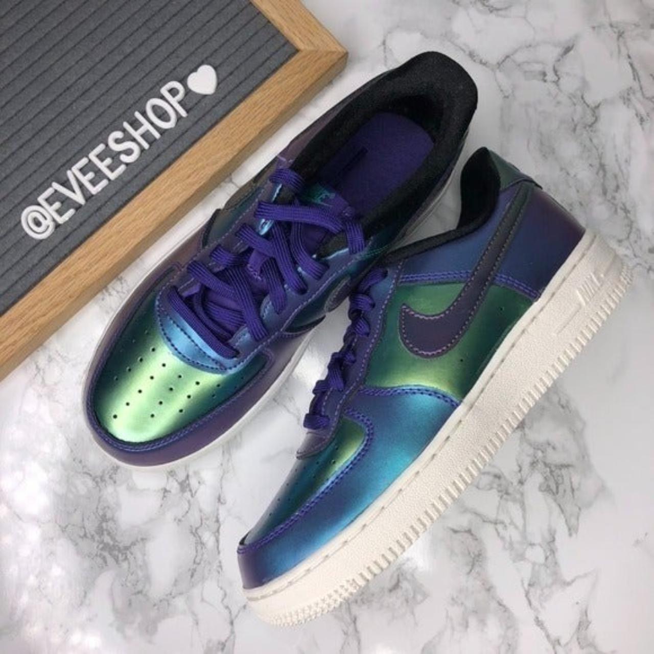 Nike Airforce 1 level 8 green and grey combo. Good - Depop