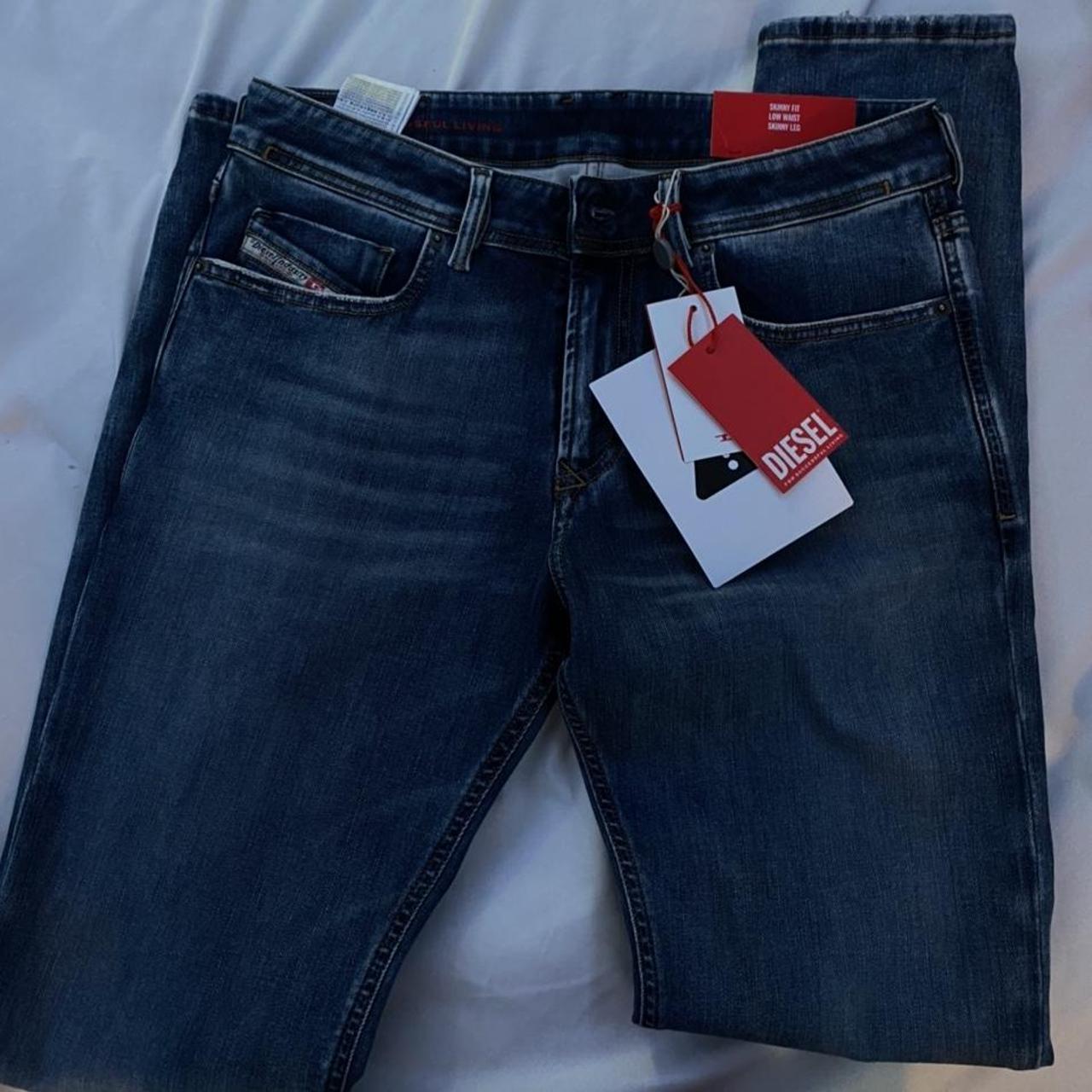 Diesel Red Tag Men's Blue and Navy Jeans