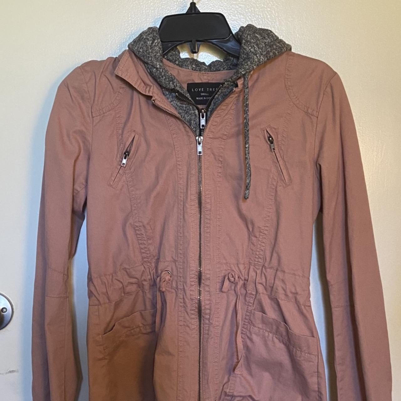 Barely used pink light jacket xs lightjacket long Depop