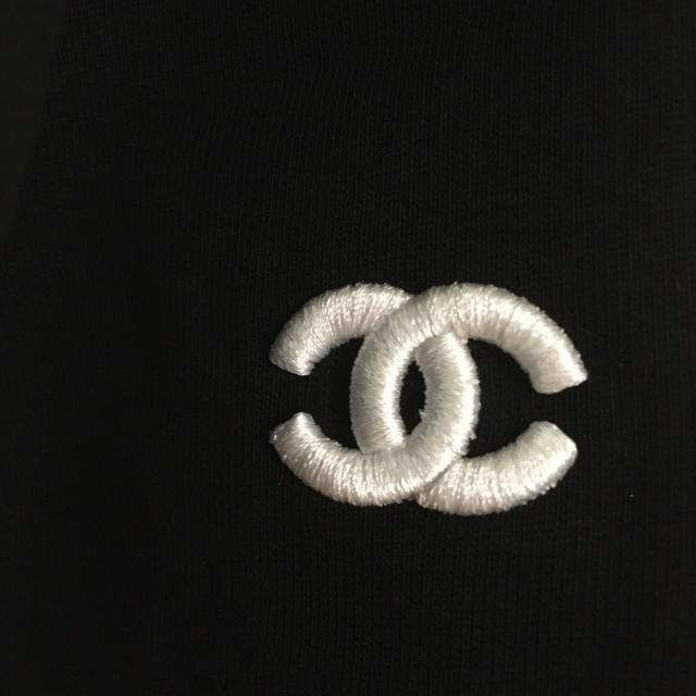 Chanel Unisex 21S Embroidered CC Logo Print Polo Shirt XL M Black