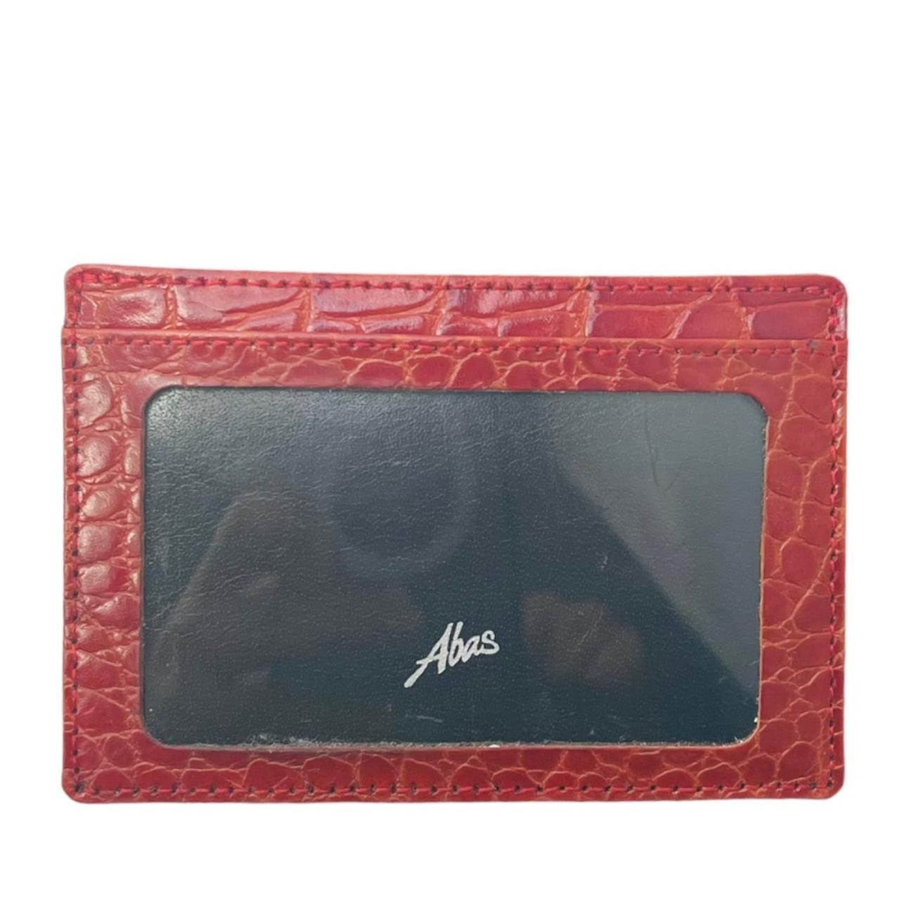 Abas Red Leather Card Holder Condition Depop