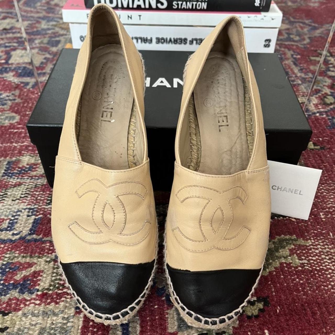 Leather espadrilles Chanel Brown size 35 EU in Leather - 27507015