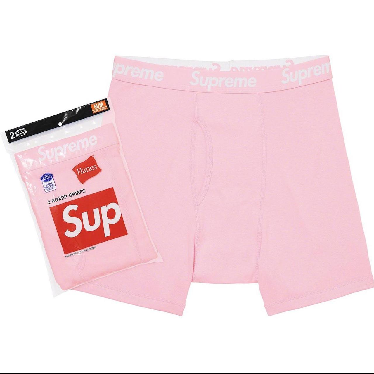 Supreme Hanes Boxer Briefs Pink Size Small, Brand new