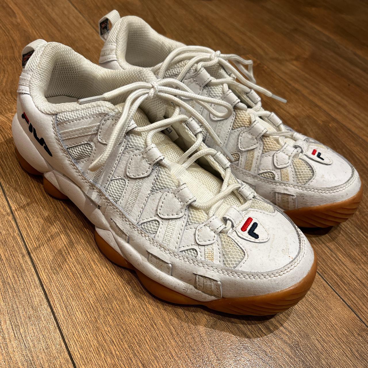 Fila white gum sole sale