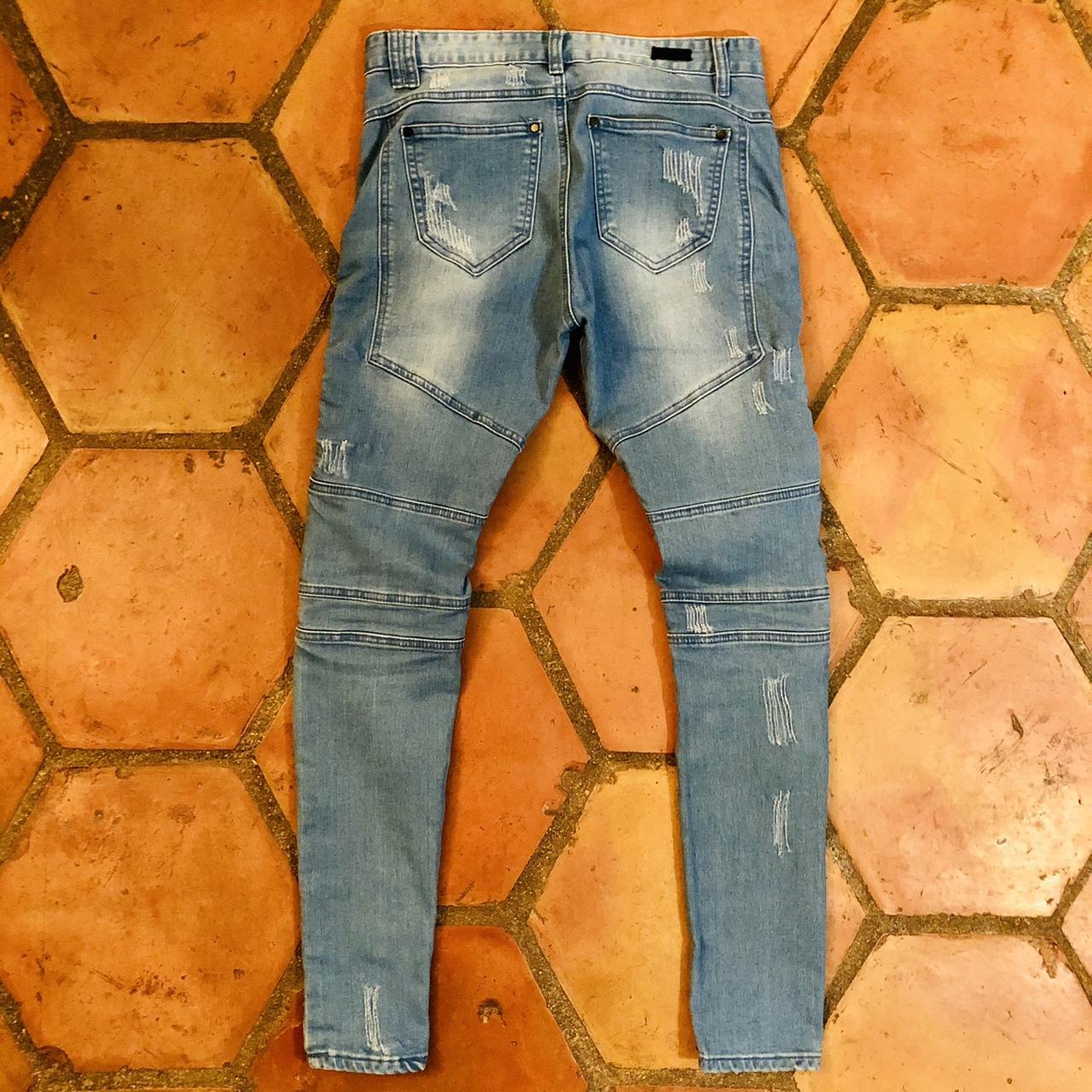 Represent Men's Blue and White Jeans (2)