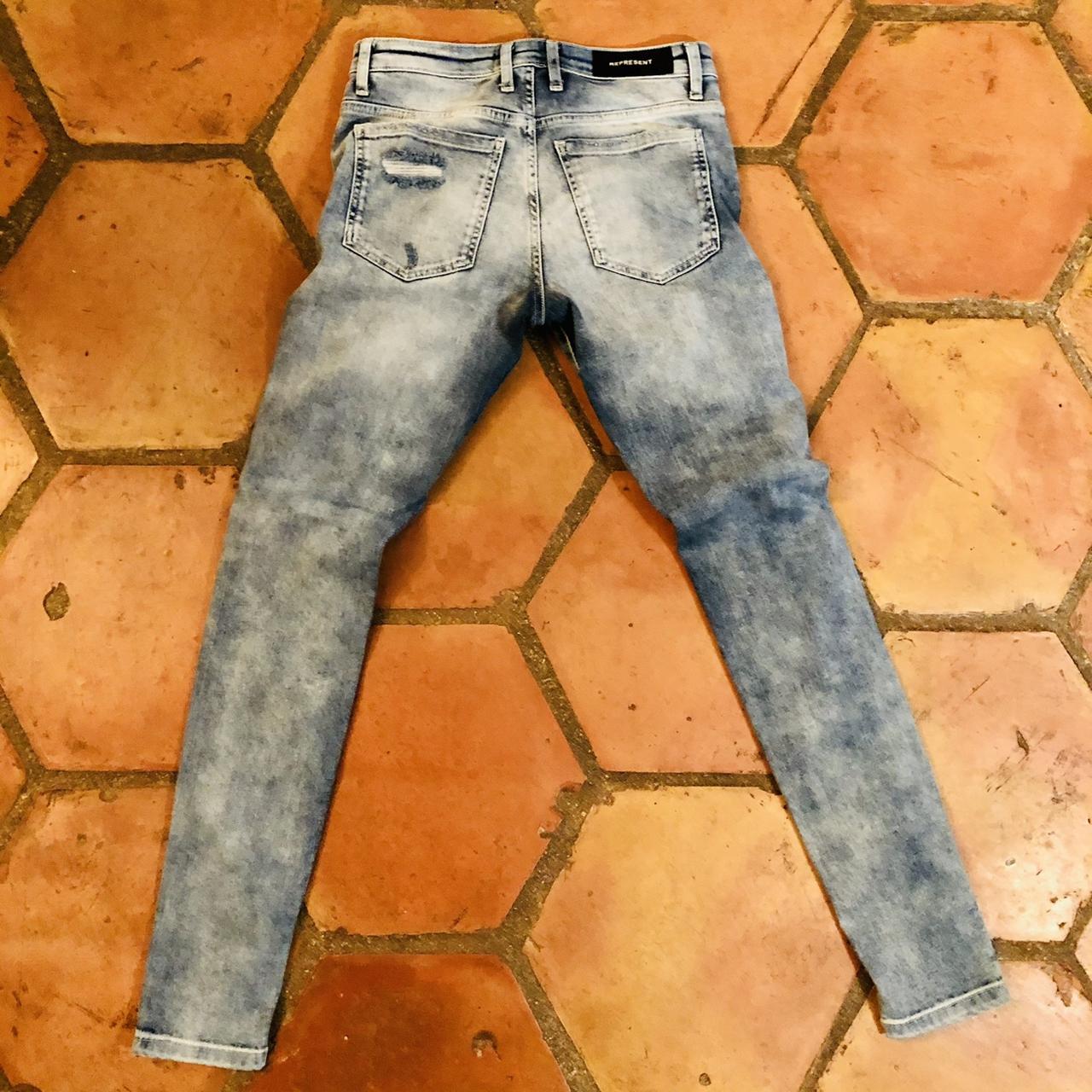 Represent Men's Blue and White Jeans (2)