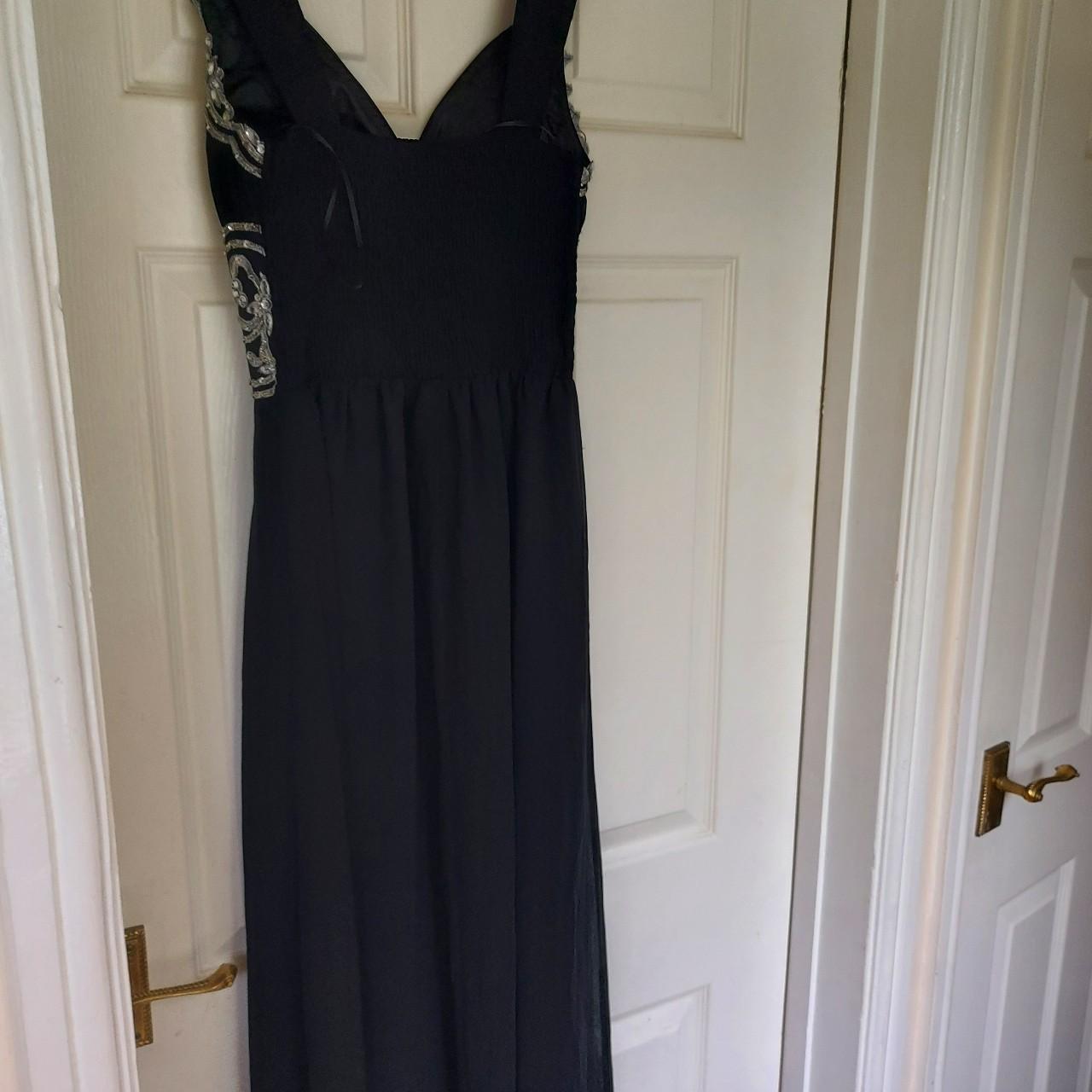 Long, black evening dress in size 10. Worn once.... - Depop