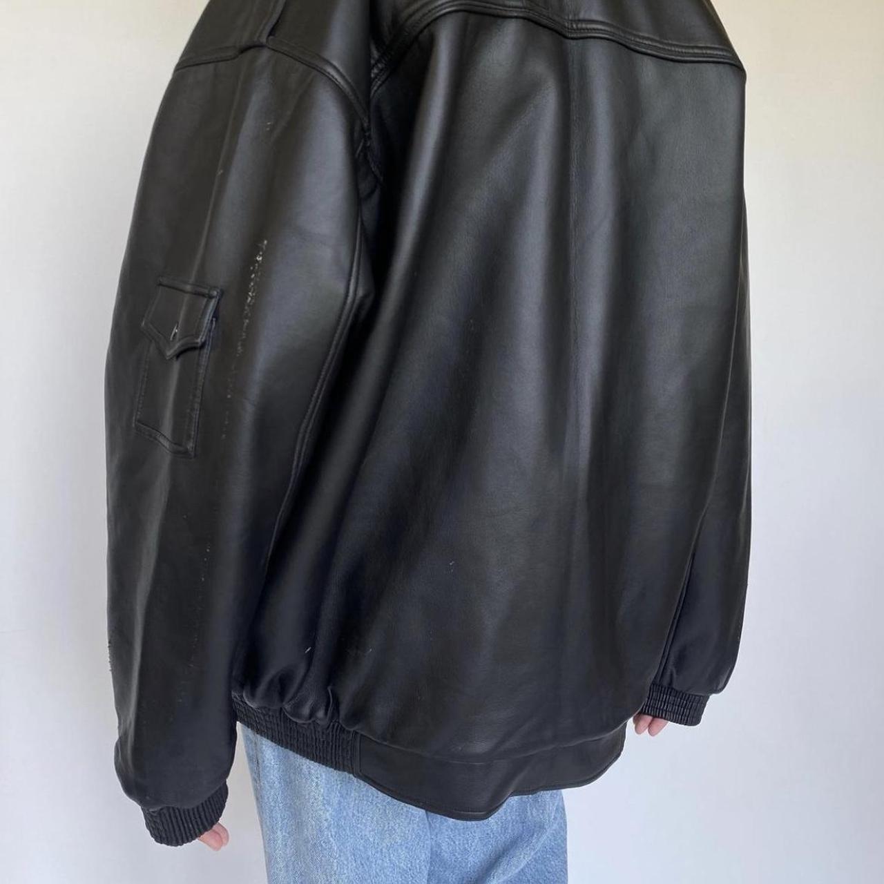 Purchased this vintage leather jacket from... Depop