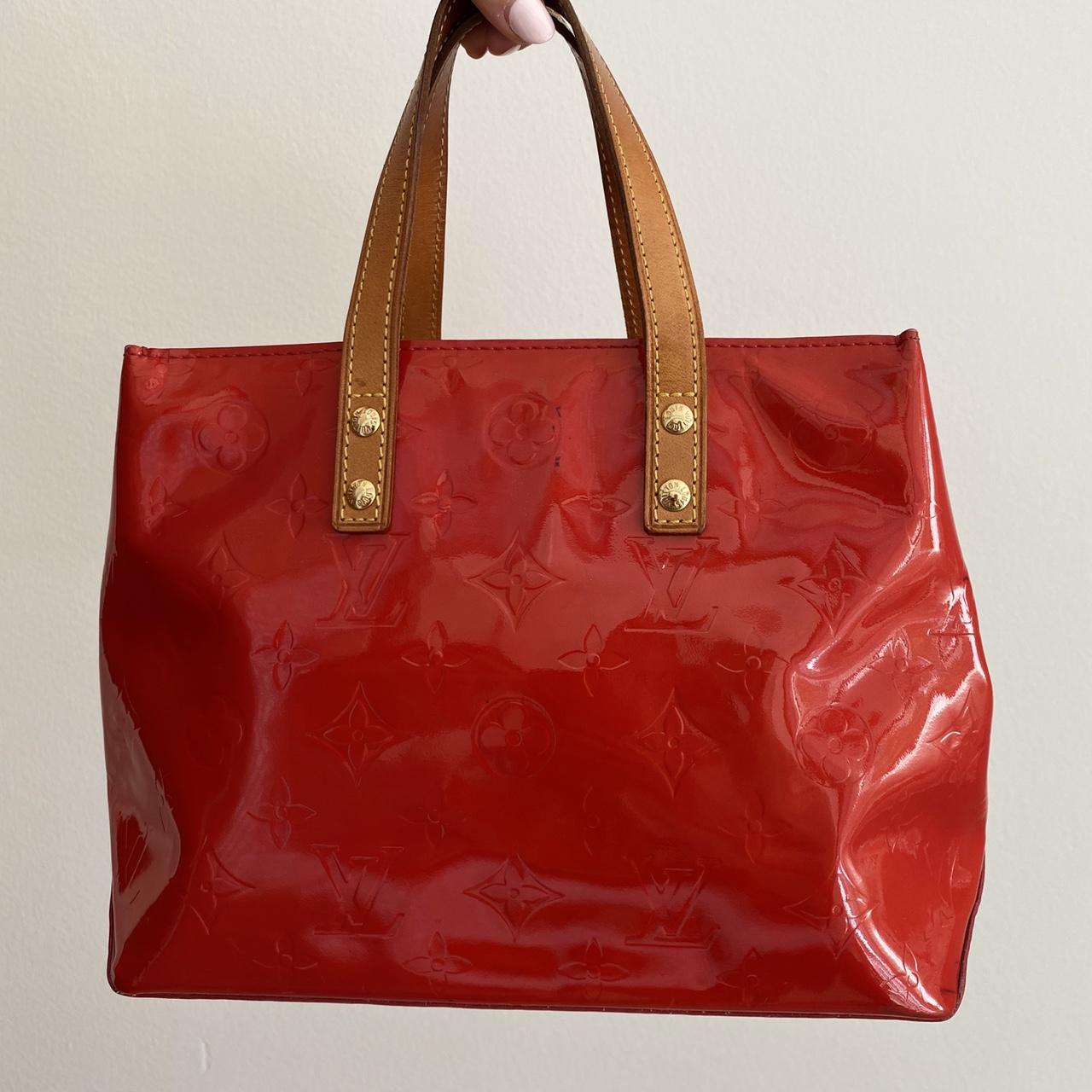 Louis Vuitton Vernis Lead PM tote bag hand bag M91336 cream Serial No.  MI2037