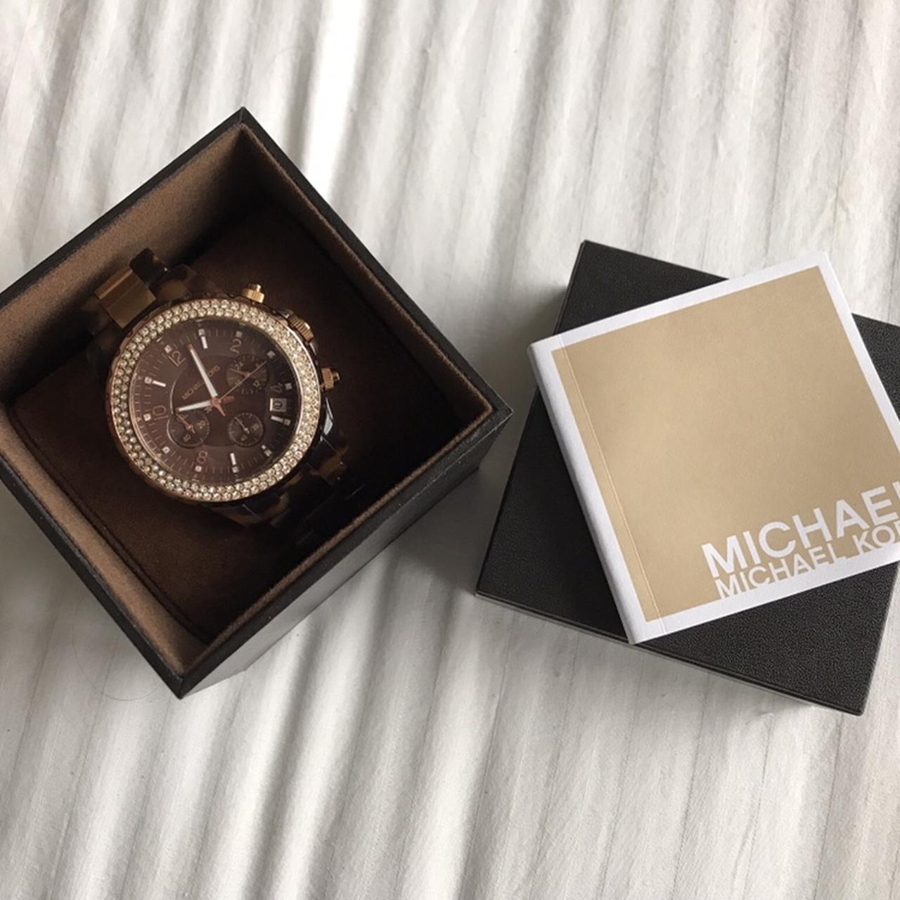 Michael kors tortoise shell on sale watch