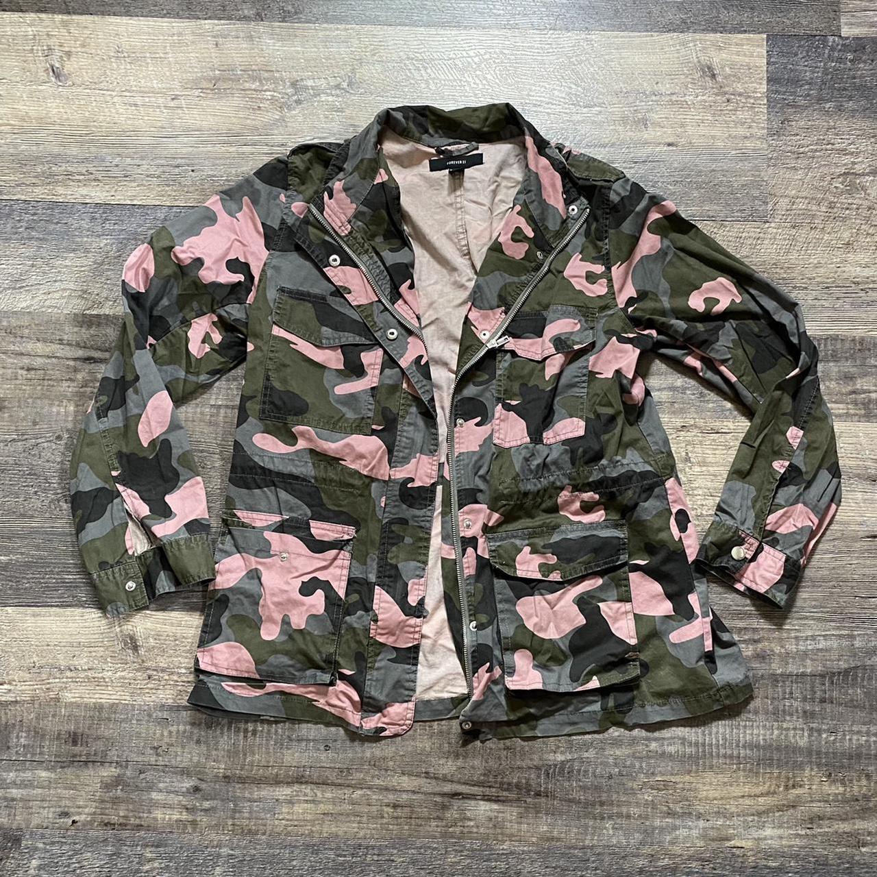 Pink and green camo utility jacket. Worn twice