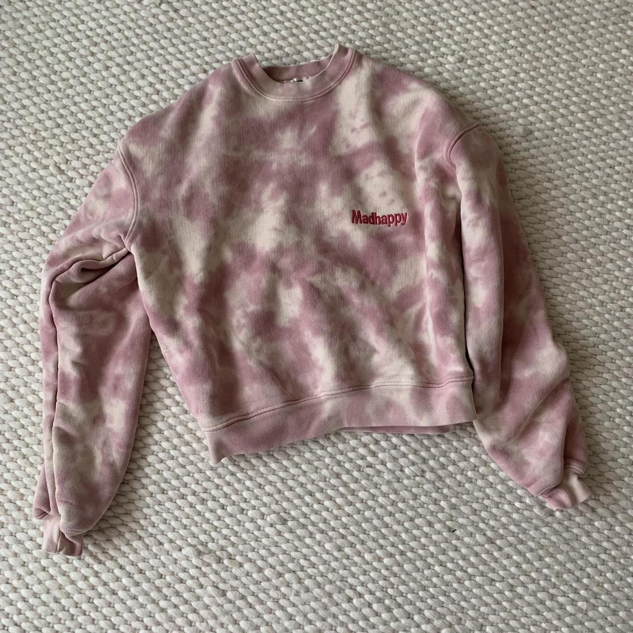 Madhappy pink tie dye sweatshirt size xs Depop