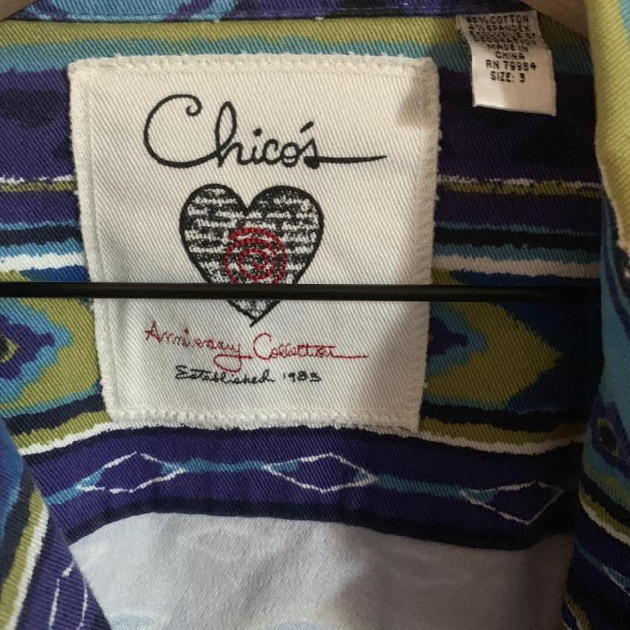 Chico's Women's Blue and Green Jacket (4)
