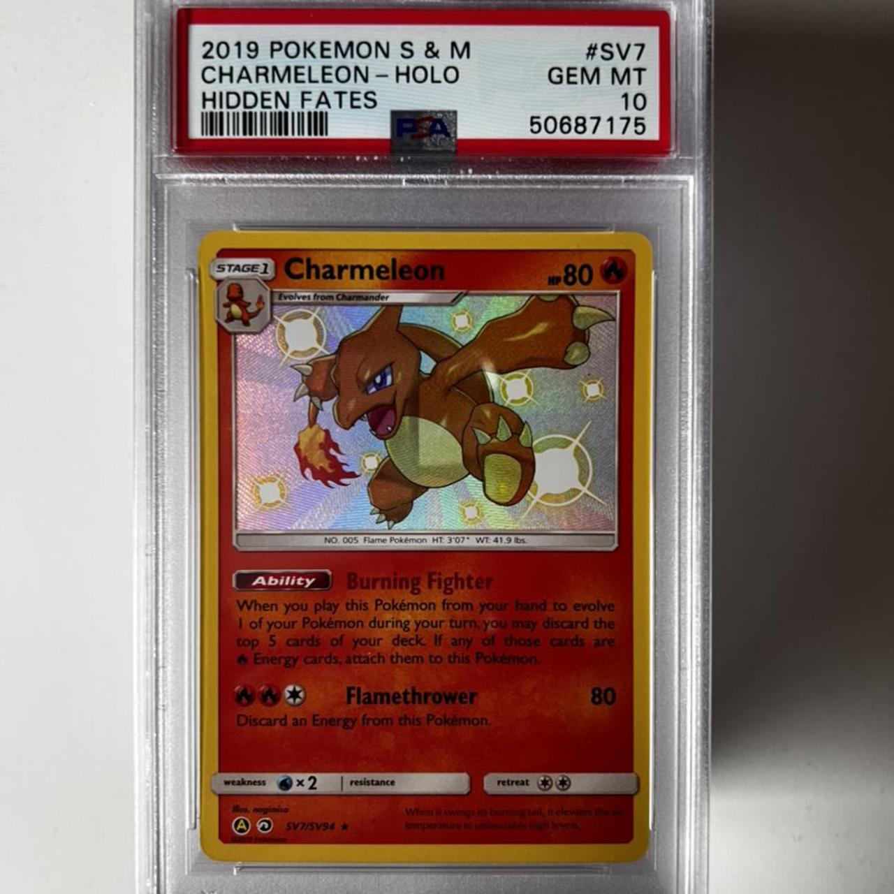 Charmeleon sv7/sv94 PSA 10 - Hidden Fates All Cards... - Depop