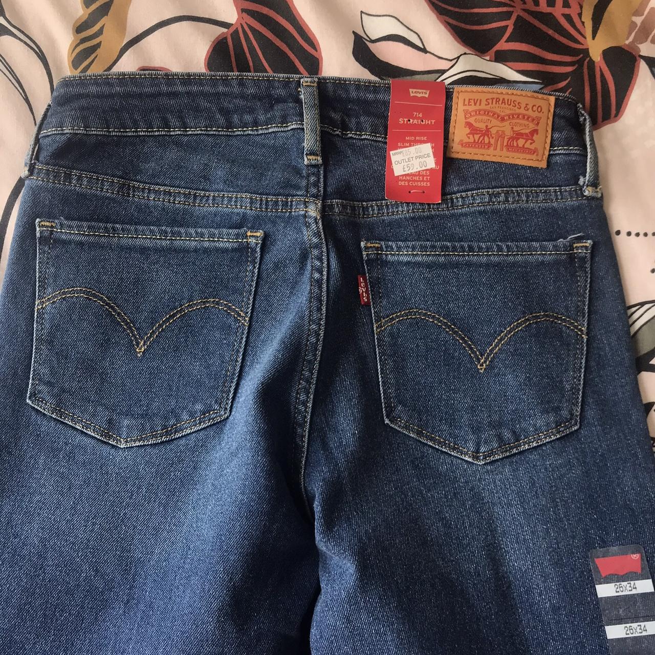 Levi's 714 best sale straight mid rise