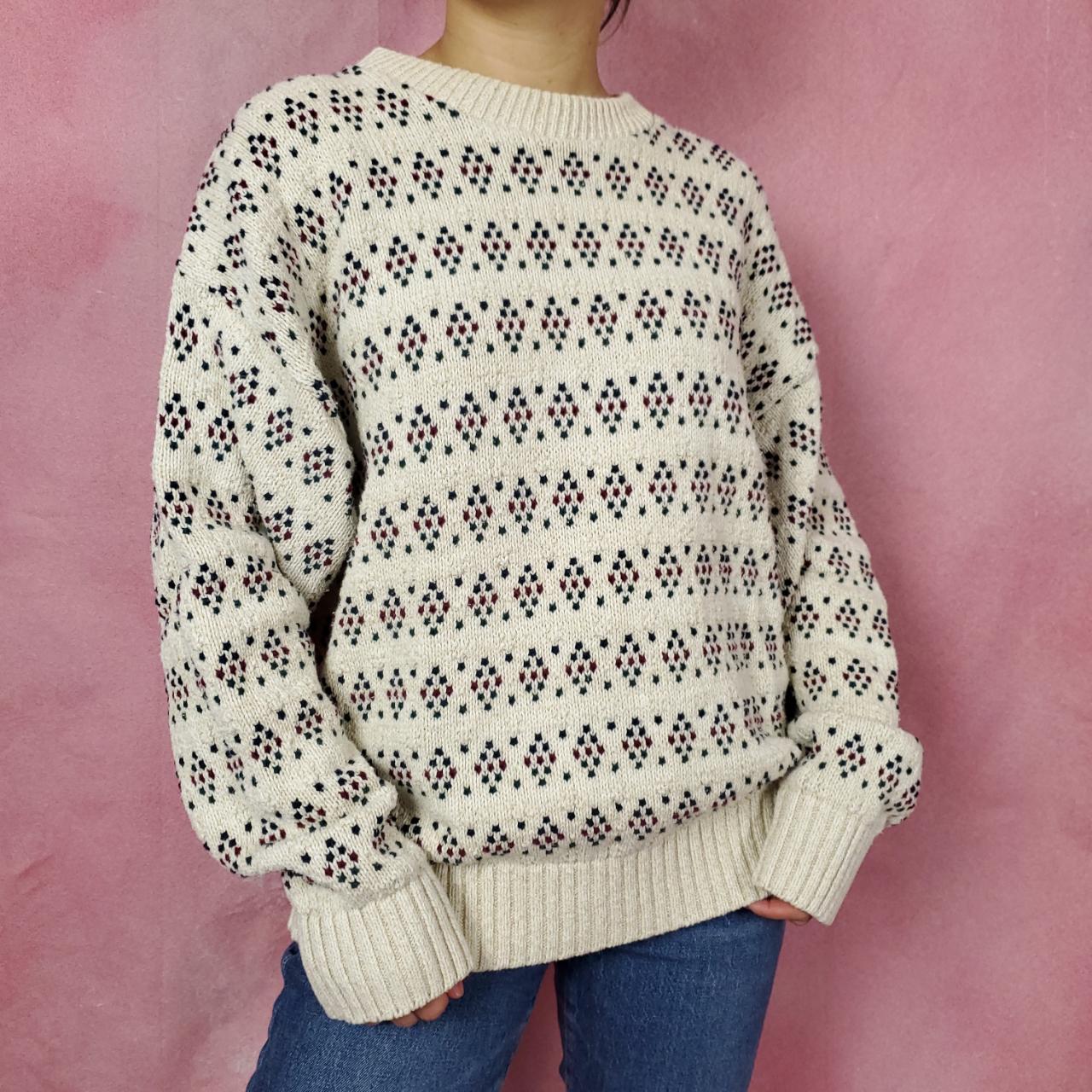 Vintage 80's graphic knit sweater. The ultimate... Depop