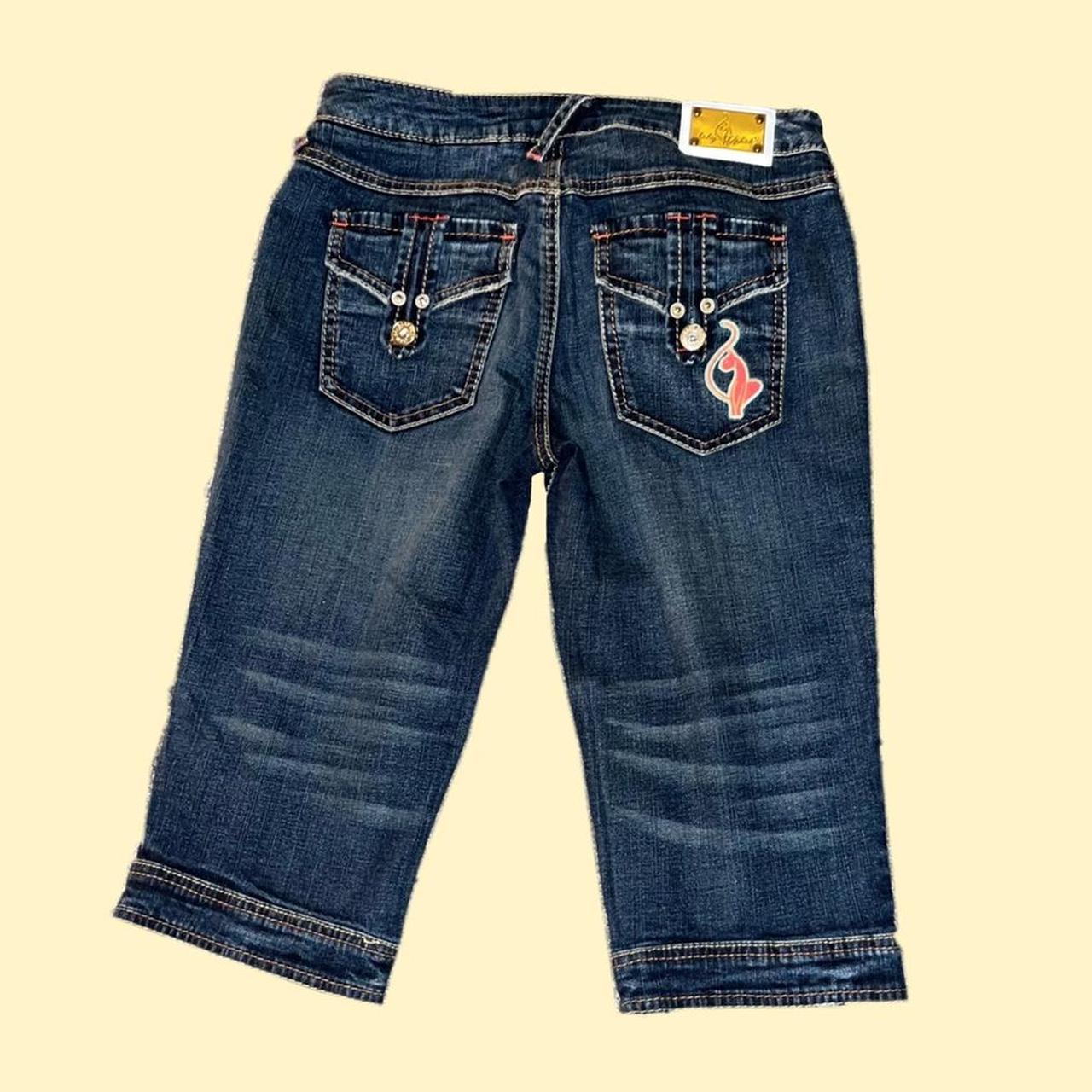 Very cute y2k baby phat jeans pink kitty on the... - Depop