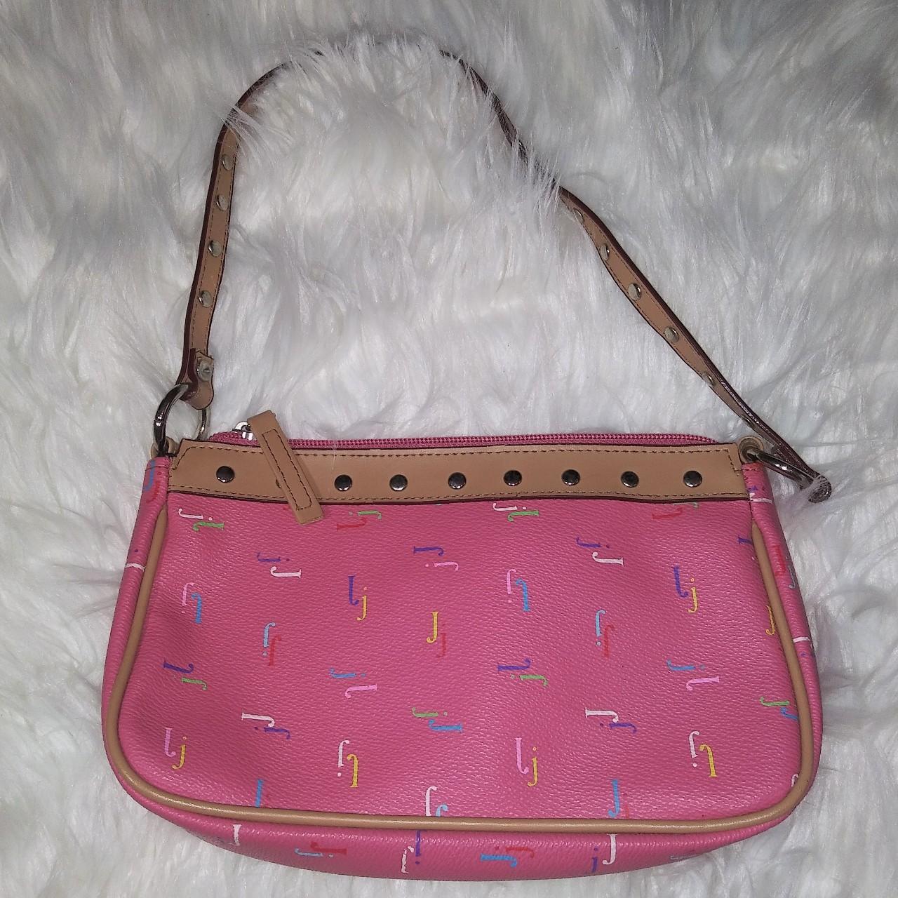 Y2K Pink Monogram J Handbag Shoulder bag Purse Has... - Depop