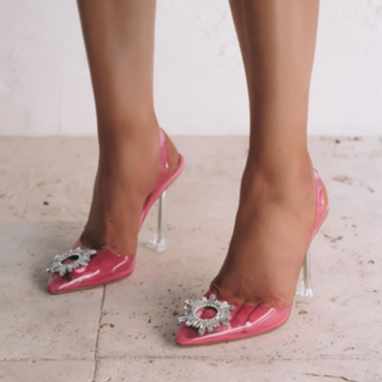 Billini fucsha pink point heels Size 6 Brand... Depop