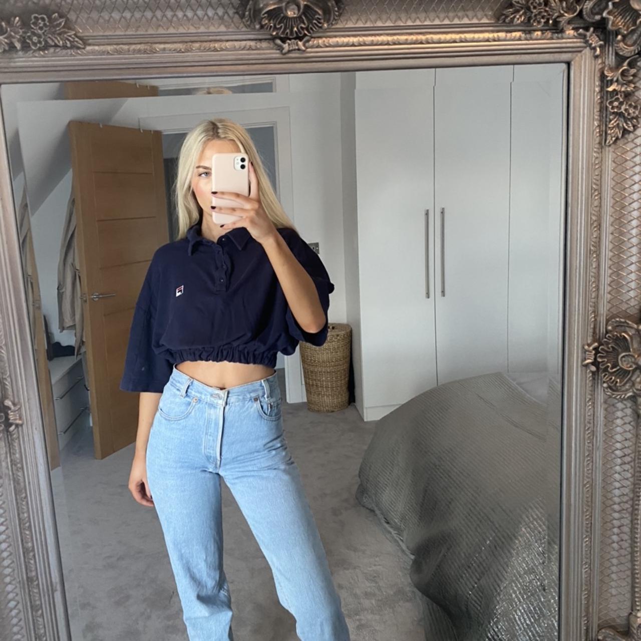 Mom jeans best sale and fila