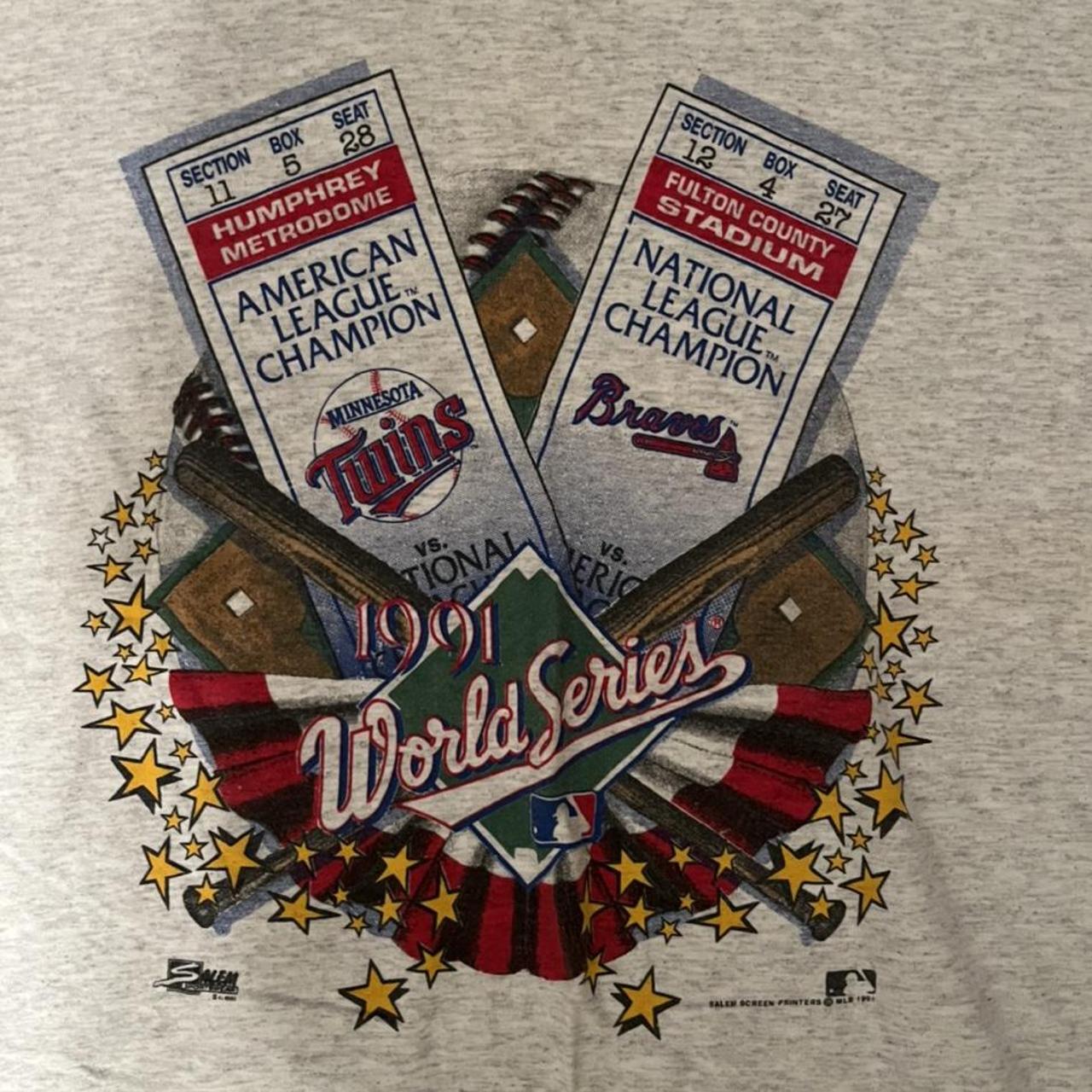 Vintage 1991 Atlanta Braves World Series graphic - Depop