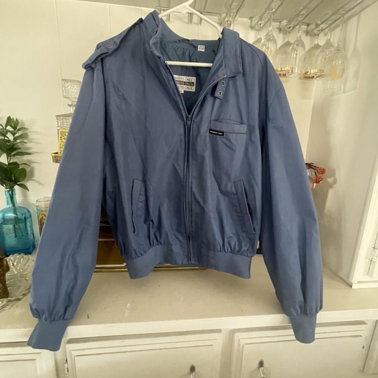 Members Only Men's Blue Jacket | Depop