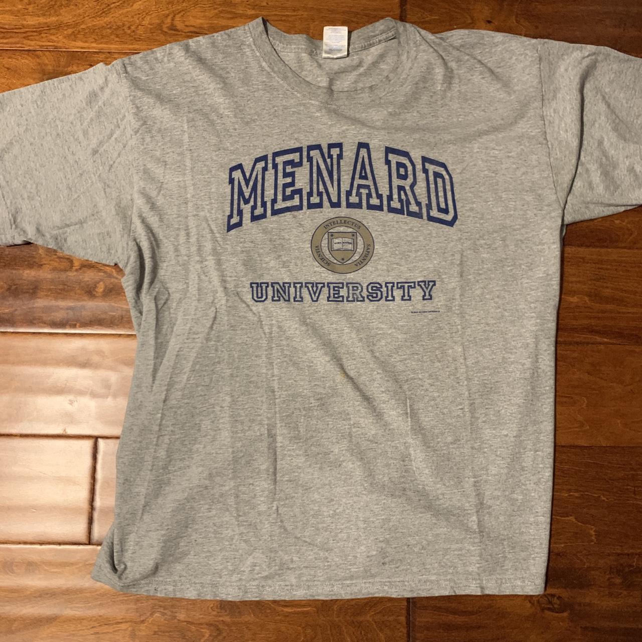 Menard University Spellout Shirt early 2000s y2k... Depop