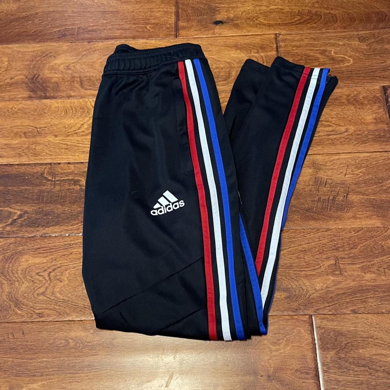 Red and blue adidas hot sale pants