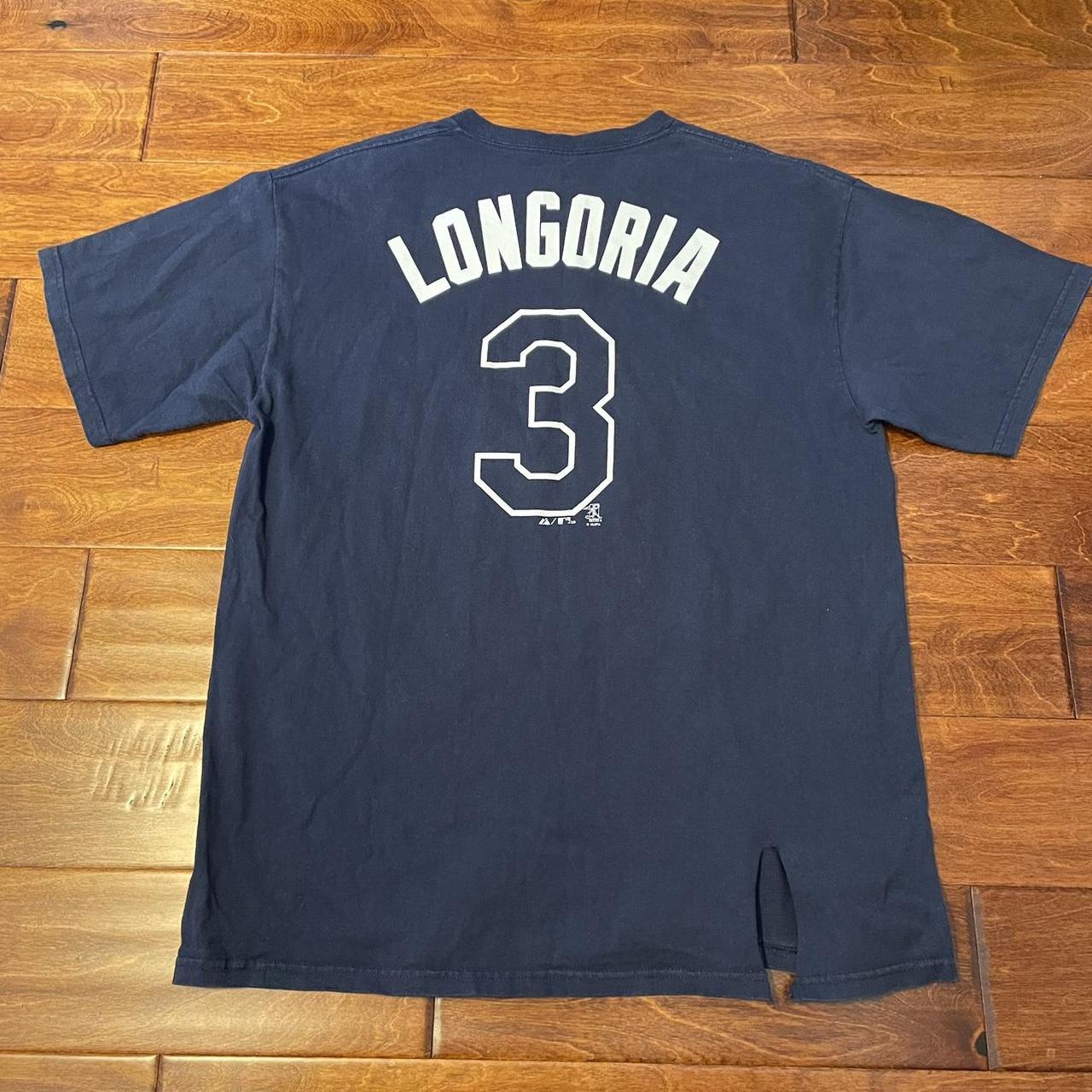 Majestic MLB Tampa Bay Rays Evan Longoria 3 Baseball Jersey 