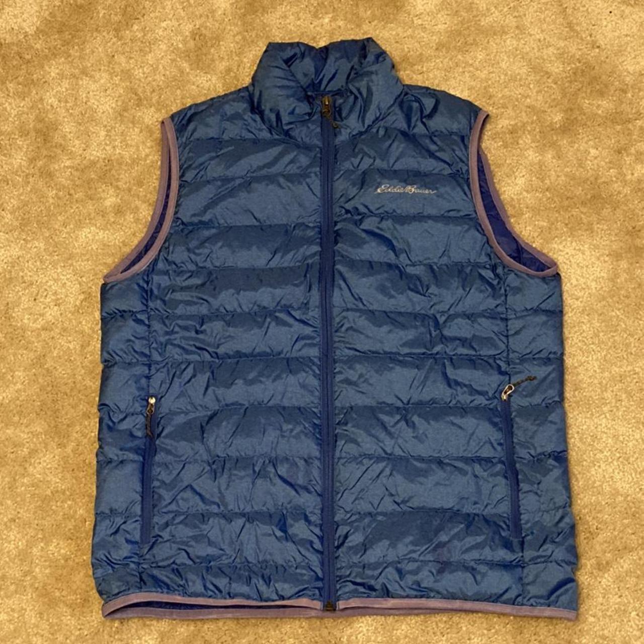 Eddie Bauer Men's Blue Gilet Depop